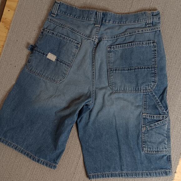 Old Navy Brand Vintage Painters Jean Shorts 33 Blue Fade Y2K Baggy Street Skate - Picture 7 of 15